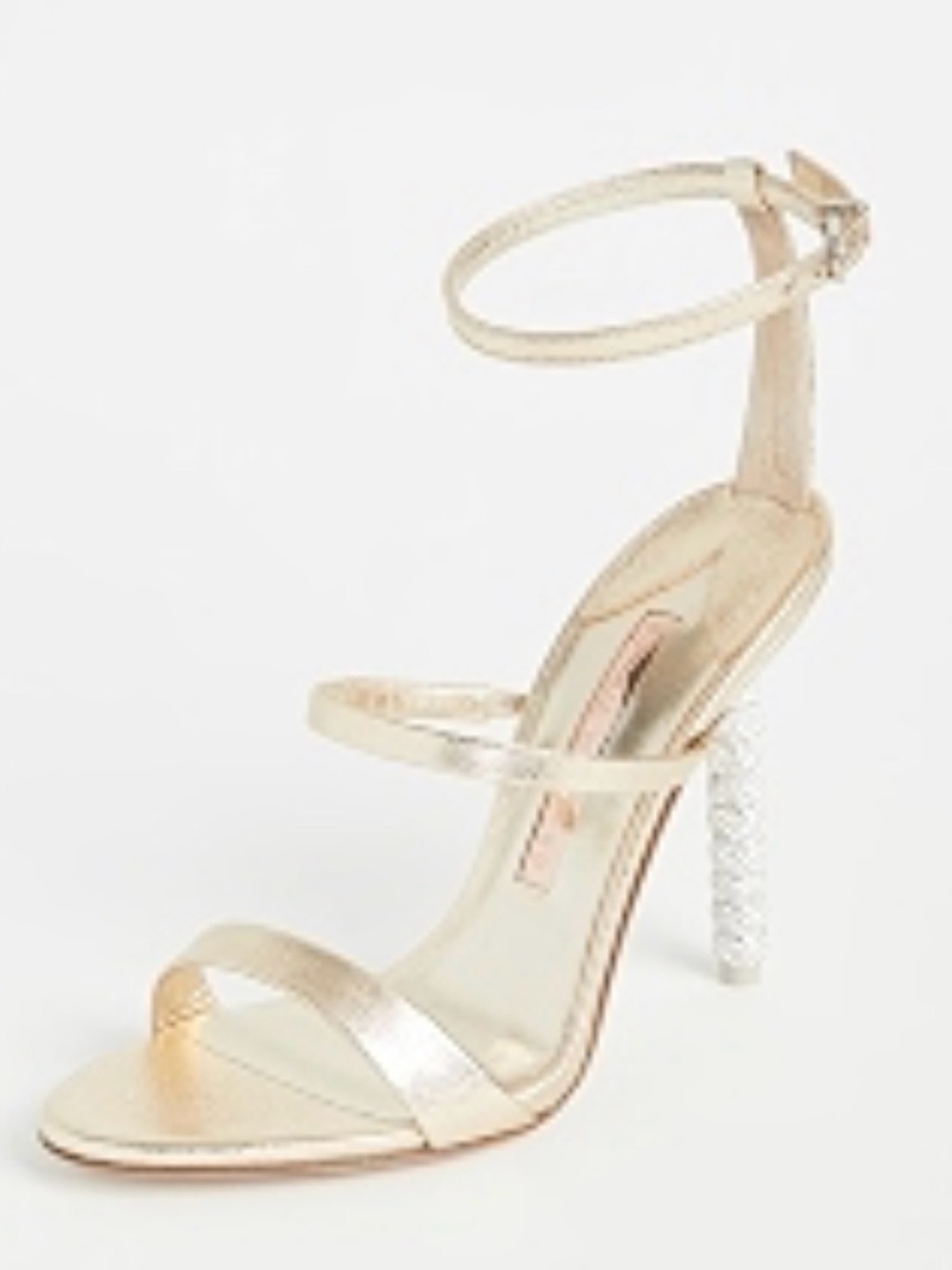 Sophia Webster Gold Crystal-Stem Ankle-Strap Sandals